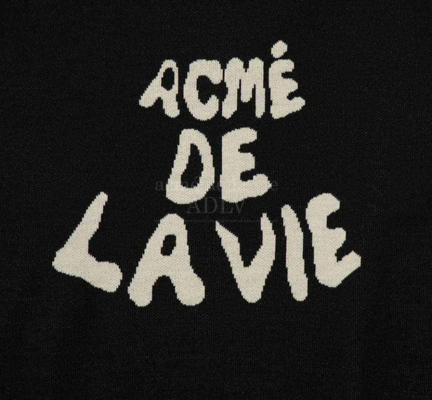 Áo Sweater Acmé de la vie - ADLV FRONT FULL LOGO KNIT BLACK