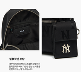  Balo MLB Korea - MONOGRAM NYLON JACQUARD MINI BACKPACK NEW YORK YANKEES - 3ABKS011N-50BKS 