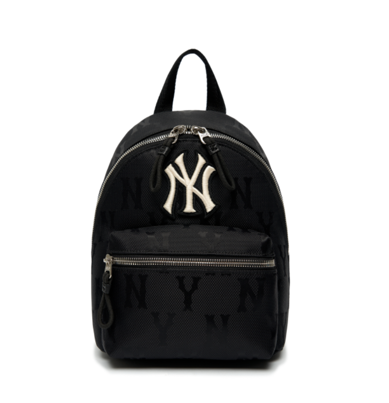  Balo MLB Korea - MONOGRAM NYLON JACQUARD MINI BACKPACK NEW YORK YANKEES - 3ABKS011N-50BKS 