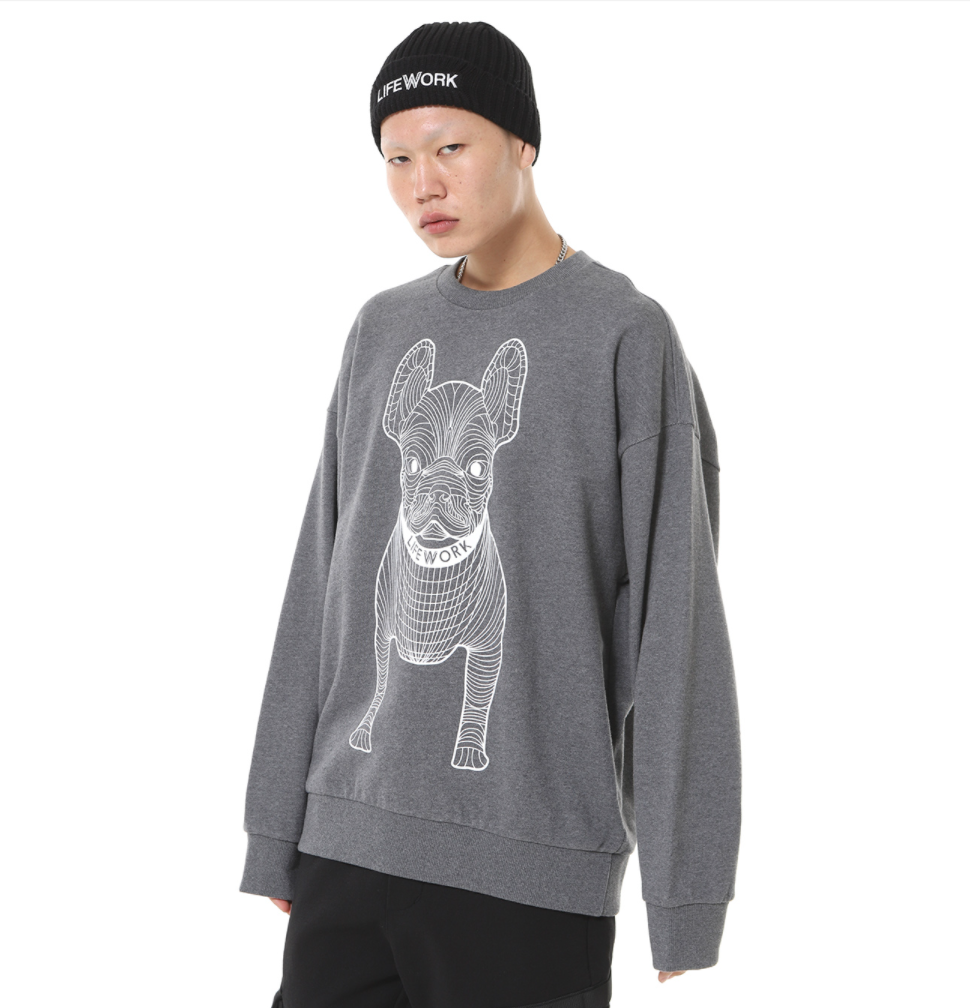  Áo Sweater Life Work - Radok Big Logo Short Sleeve SweatShirt - Grey 