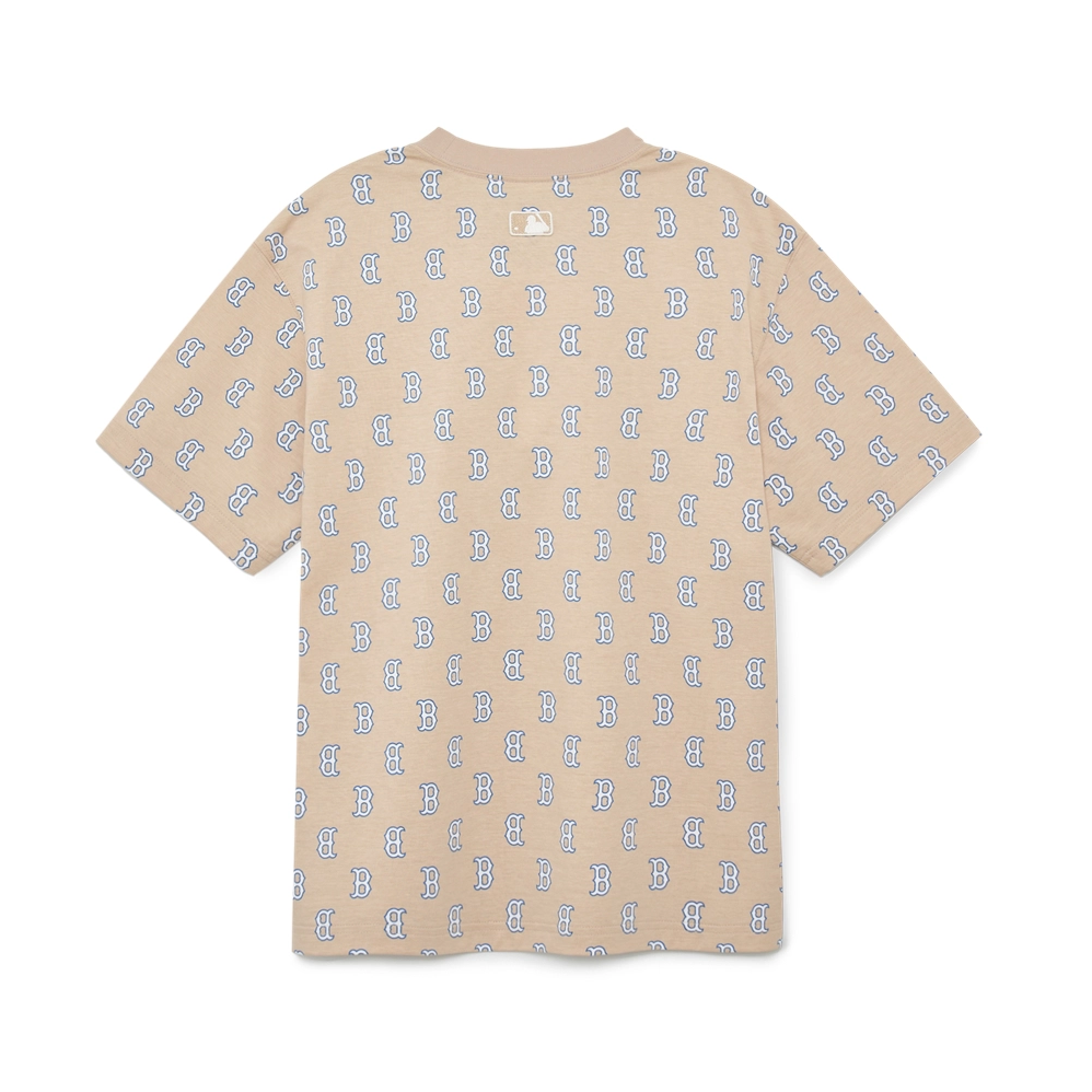 Áo thun MLB - CLASSIC MONOGRAM FRONT PANEL PATTERN SHORT SLEEVE BOSTON RED SOX L.SAND - 3ATSM1133-43SAL