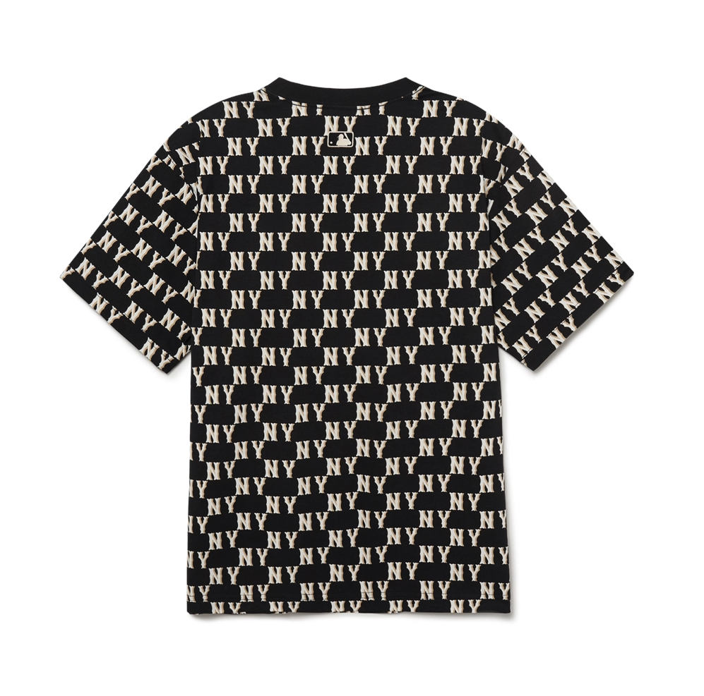 Áo thun MLB - CLASSIC MONOGRAM FRONT PANEL PATTERN SHORT SLEEVE NEWYORK YANKEES BLACK - 3ATSM1133-50BKS