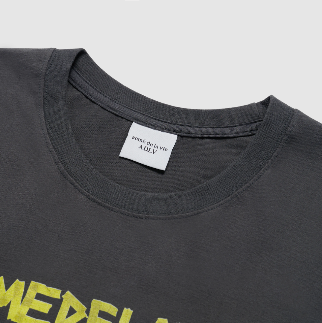 Áo thun Acmé de la vie - ADLV TAPE TYPOGRAPHIC GREY