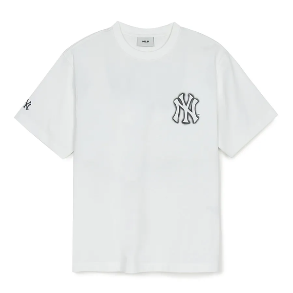 人気【MLB】Basic Street Logo Overfit Short Sleeve Tee NY Áo thun MLB Basic Street Logo New York Yankees 3ATSB0353