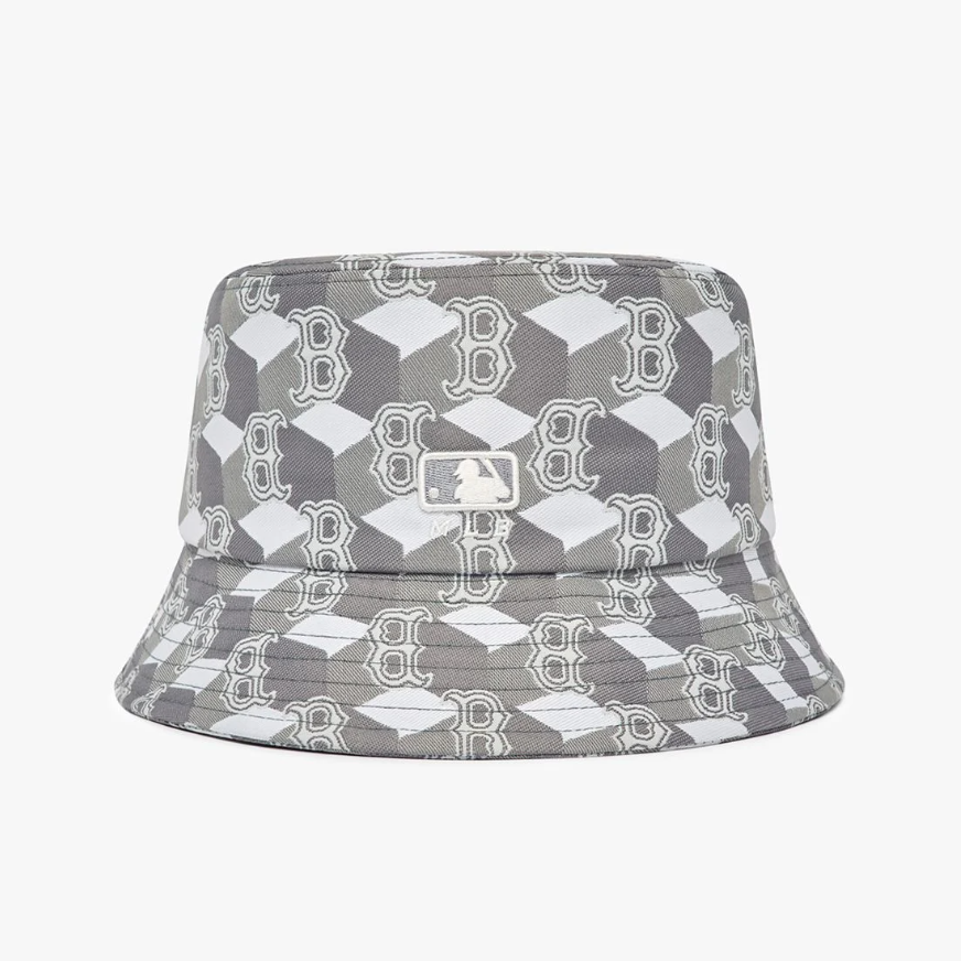 Nón Bucket MLB - Cube Monogram Hat Boston Red Sox - 3AHTM033N 43GRS