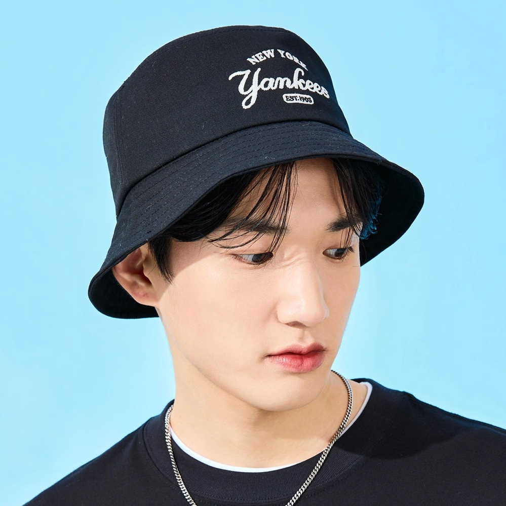 Nón Bucket MLB - Varsity Lettering Bucket Hat New York Yankees Black - 3AHTV013N-50BKS