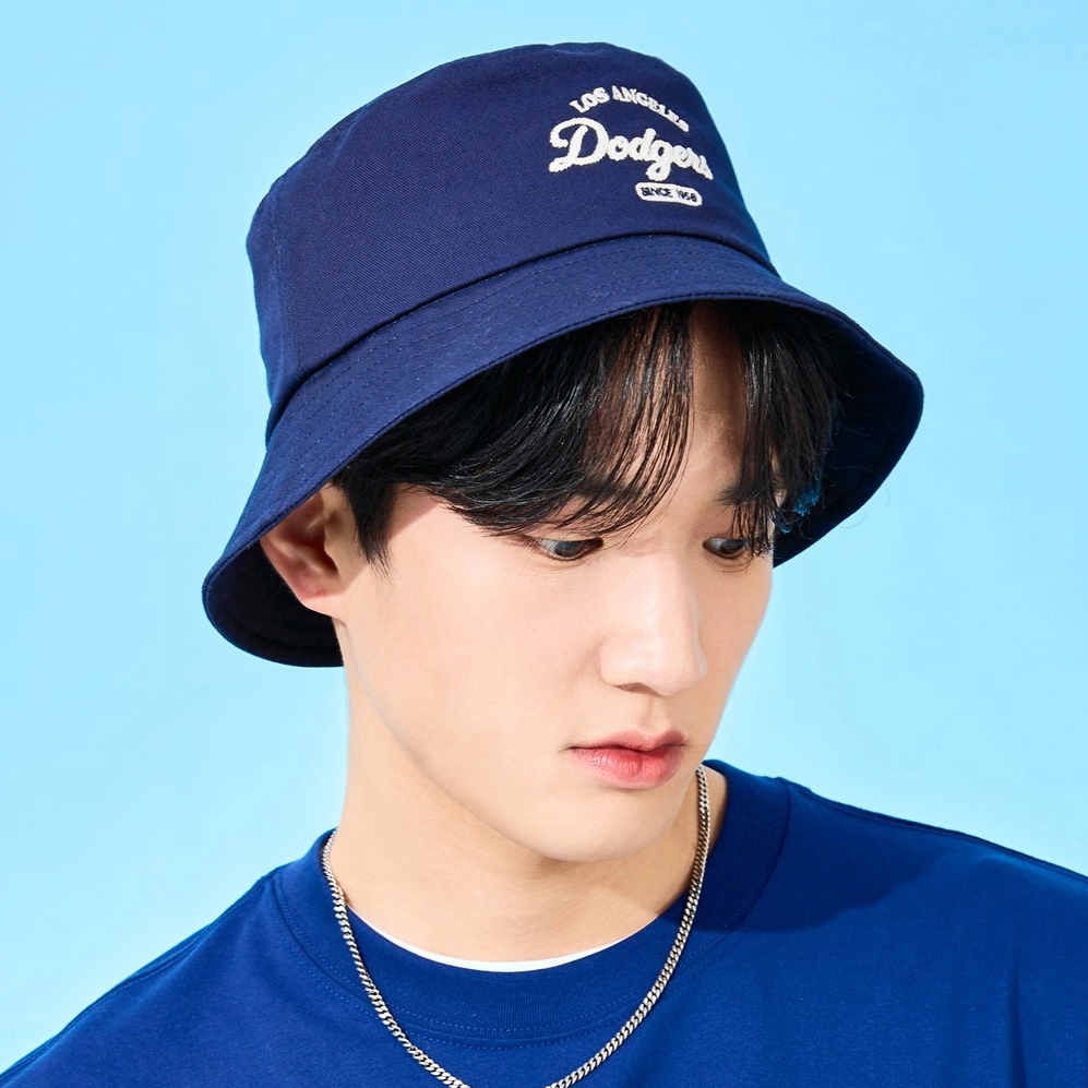 Nón Bucket MLB - Varsity Lettering Bucket Hat LA Dodgers D.Navy - 3AHTV013N-07NYD