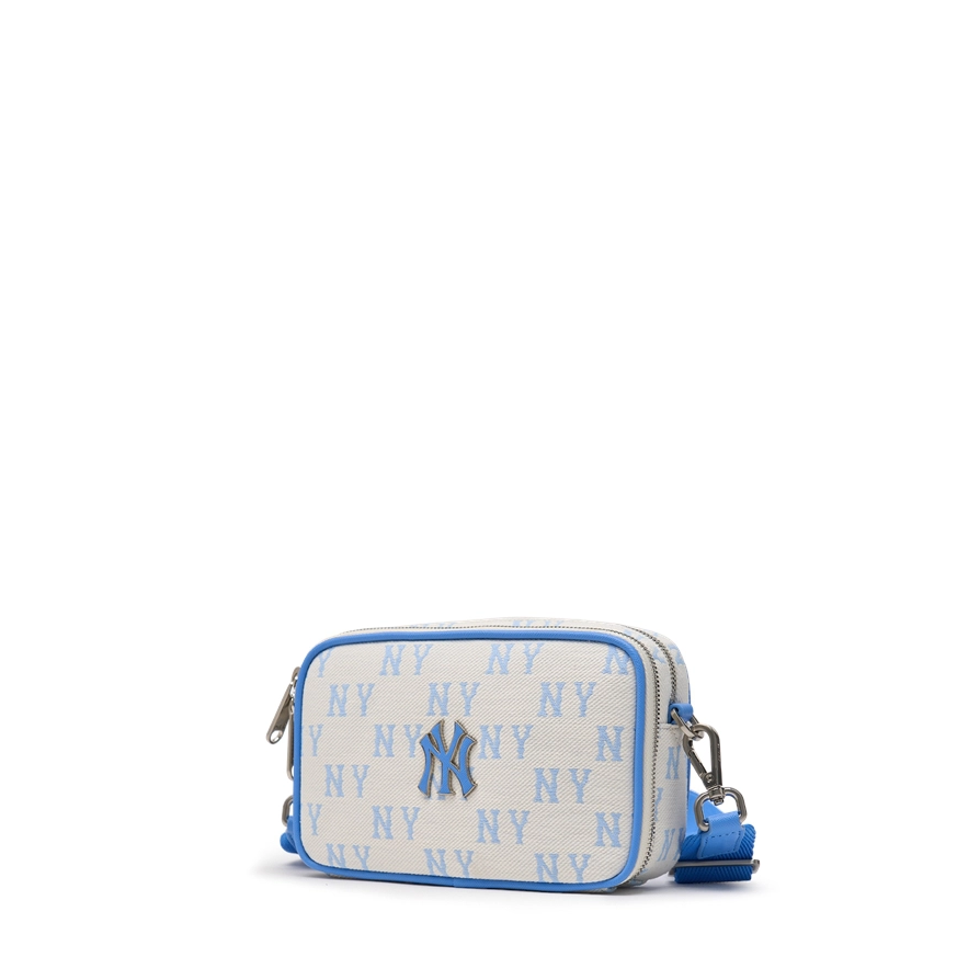 Túi MLB Korea - Monogram Jacquard Mini Cross Bag NY Yankees Sky Blue - 3ACRS014N-50SBD