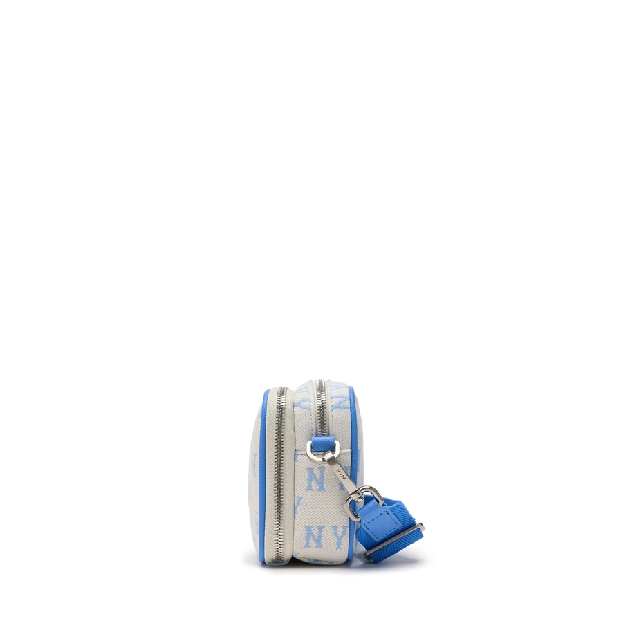Túi MLB Korea - Monogram Jacquard Mini Cross Bag NY Yankees Sky Blue - 3ACRS014N-50SBD