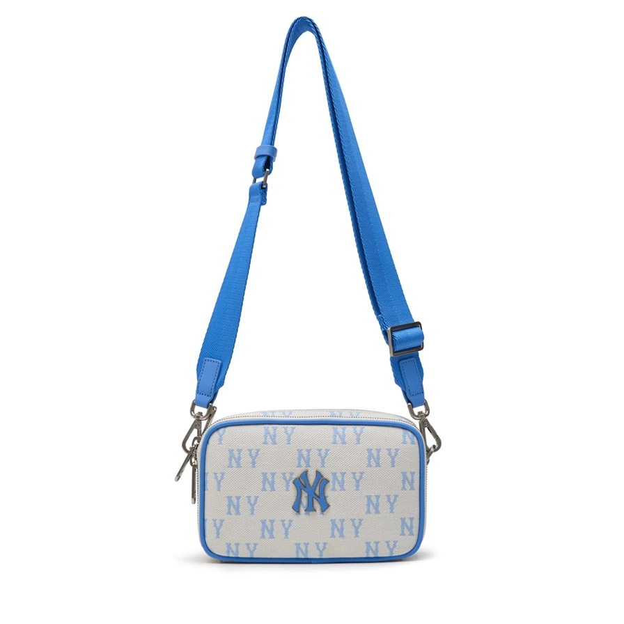 Túi MLB Korea - Monogram Jacquard Mini Cross Bag NY Yankees Sky Blue - 3ACRS014N-50SBD