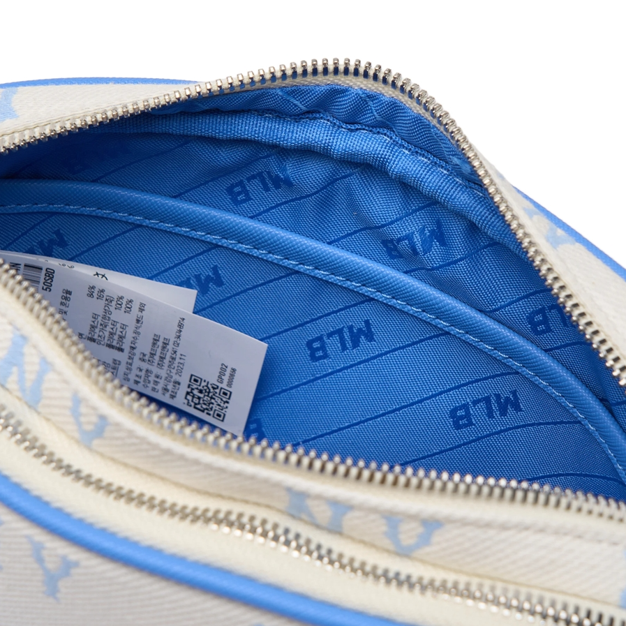 Túi MLB Korea - Monogram Jacquard Mini Cross Bag NY Yankees Sky Blue - 3ACRS014N-50SBD