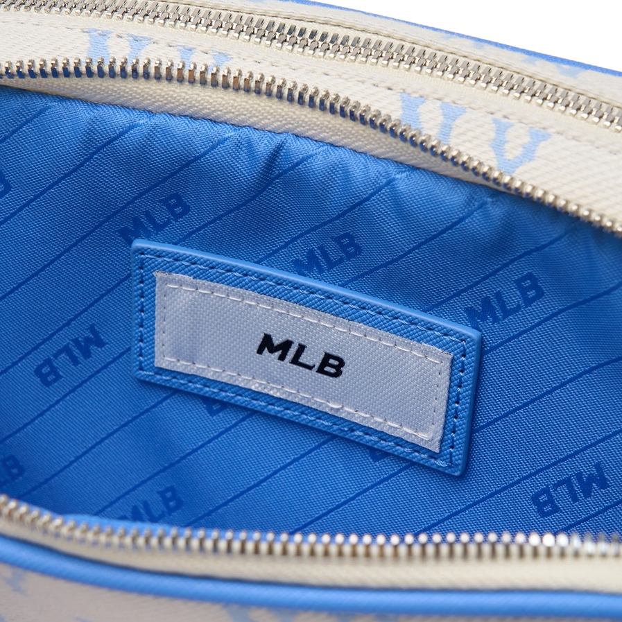 Túi MLB Korea - Monogram Jacquard Mini Cross Bag NY Yankees Sky Blue - 3ACRS014N-50SBD