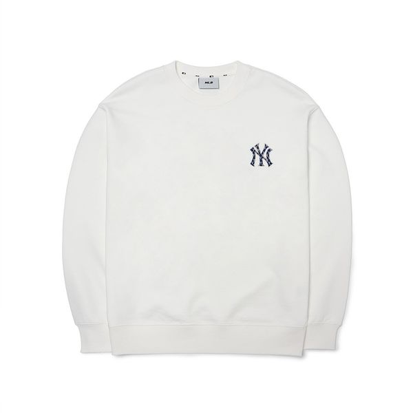  ÁO SWEATER MLB - Classic MONOGRAM Big Logo Overfit Sweatshirts NEW YORK YANKEES - 3AMTM0124-50IVS 