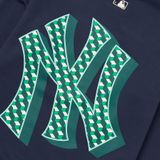  Áo Sweater MLB Korea - Cube MONOGRAM Big Logo Overfit Sweatshirts NEW YORK YANKEES - 3AMTM0624-50NYD 