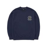  Áo Sweater MLB Korea - Paisley Big Logo Overfit Sweatshirts NEW YORK YANKEES - 3AMTI0126-50NYD 