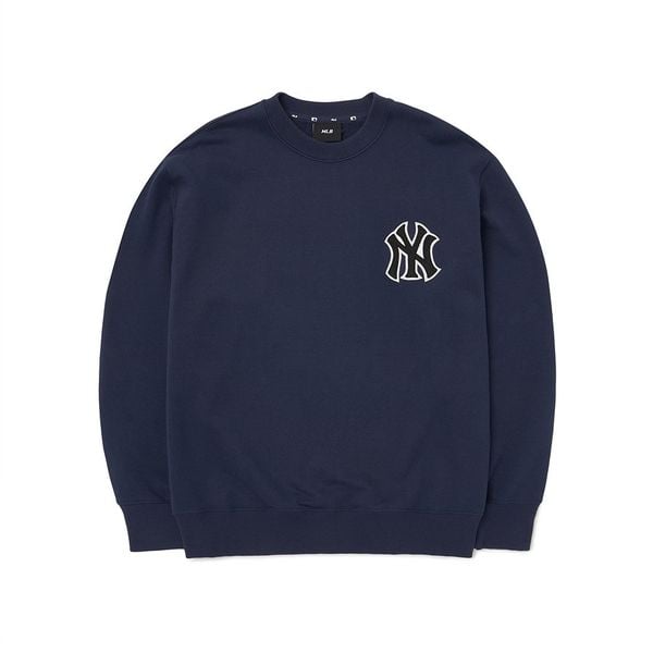 ☆MLB Korea☆ Basic Climbing Big Logo Overfit Man to Man NY Áo Sweater MLB Korea Basic Mega Logo NEW YORK YANKEES