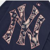  Áo Sweater MLB Korea - Paisley Big Logo Overfit Sweatshirts NEW YORK YANKEES - 3AMTI0126-50NYD 