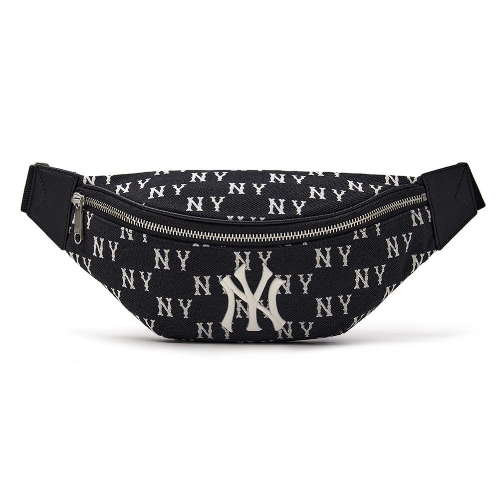 Túi Đeo Chéo MLB - Classic Mono Jacquard Hip Sack NY Yankees Black - 3AHSM014N-50BKS