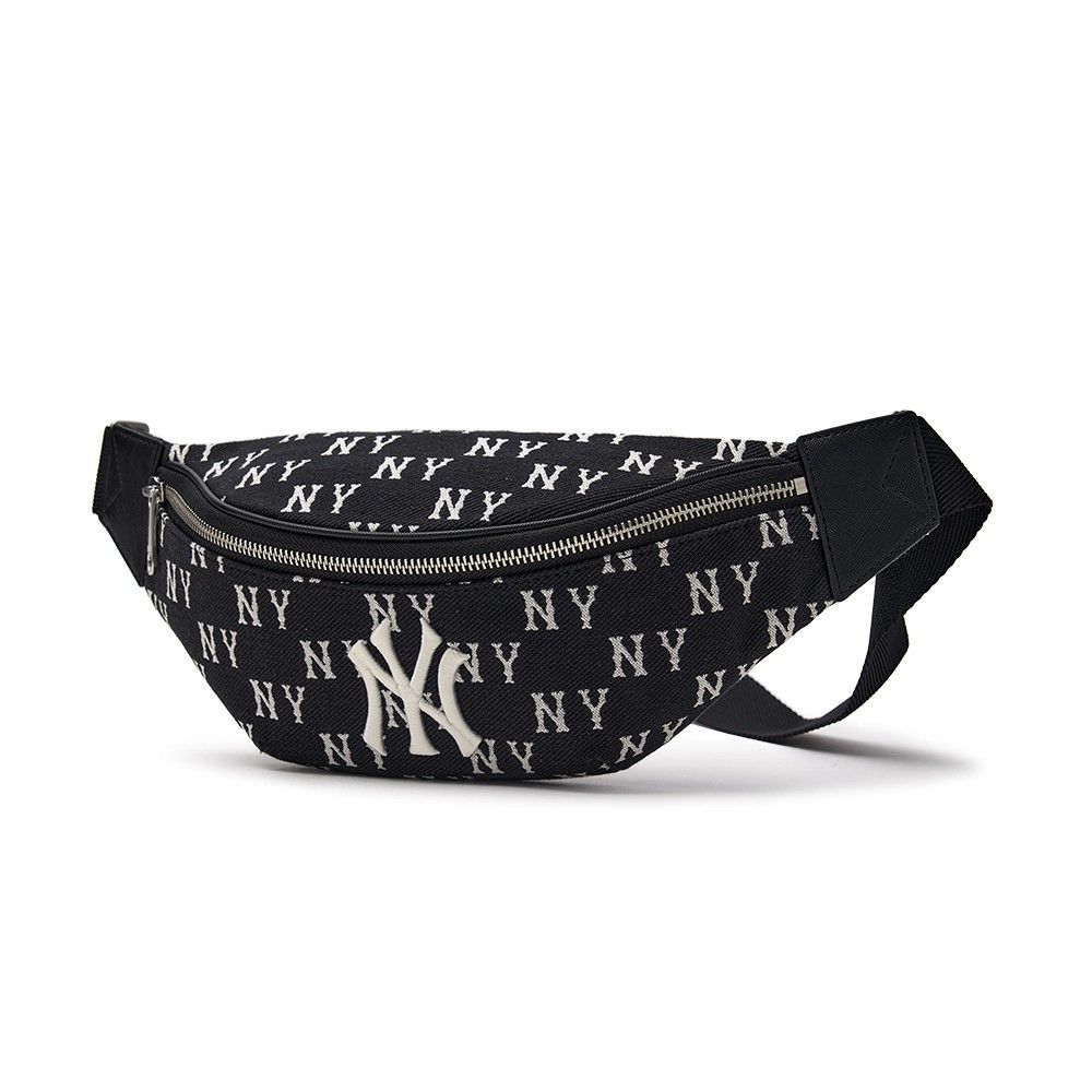 Túi Đeo Chéo MLB - Classic Mono Jacquard Hip Sack NY Yankees Black - 3AHSM014N-50BKS