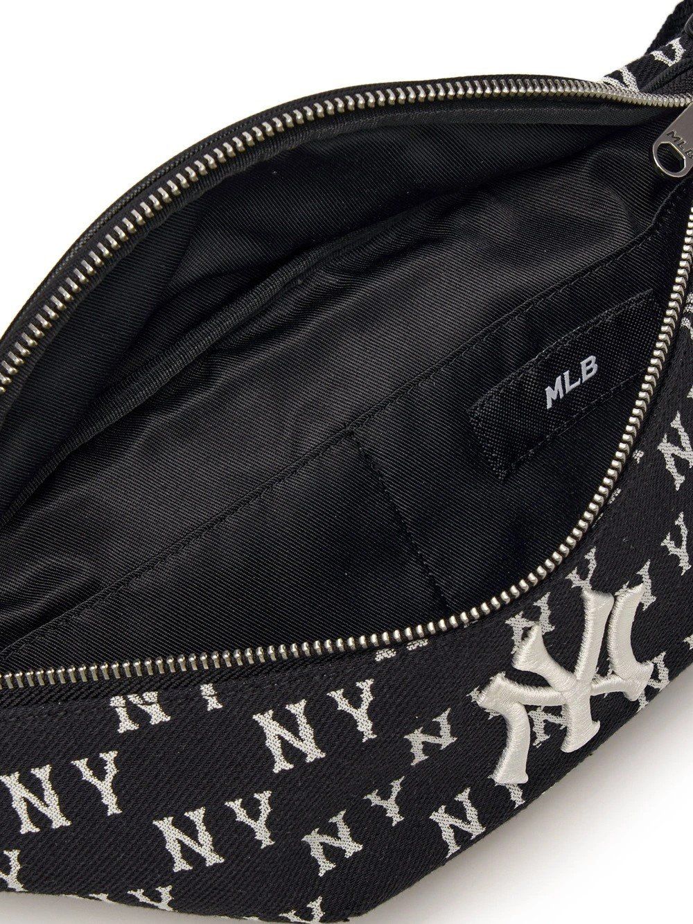 Túi Đeo Chéo MLB - Classic Mono Jacquard Hip Sack NY Yankees Black - 3AHSM014N-50BKS