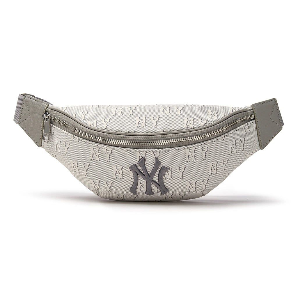 Túi Đeo Chéo MLB - Classic Mono Jacquard Hip Sack NY Yankees Grey - 3AHSM014N-50CGL