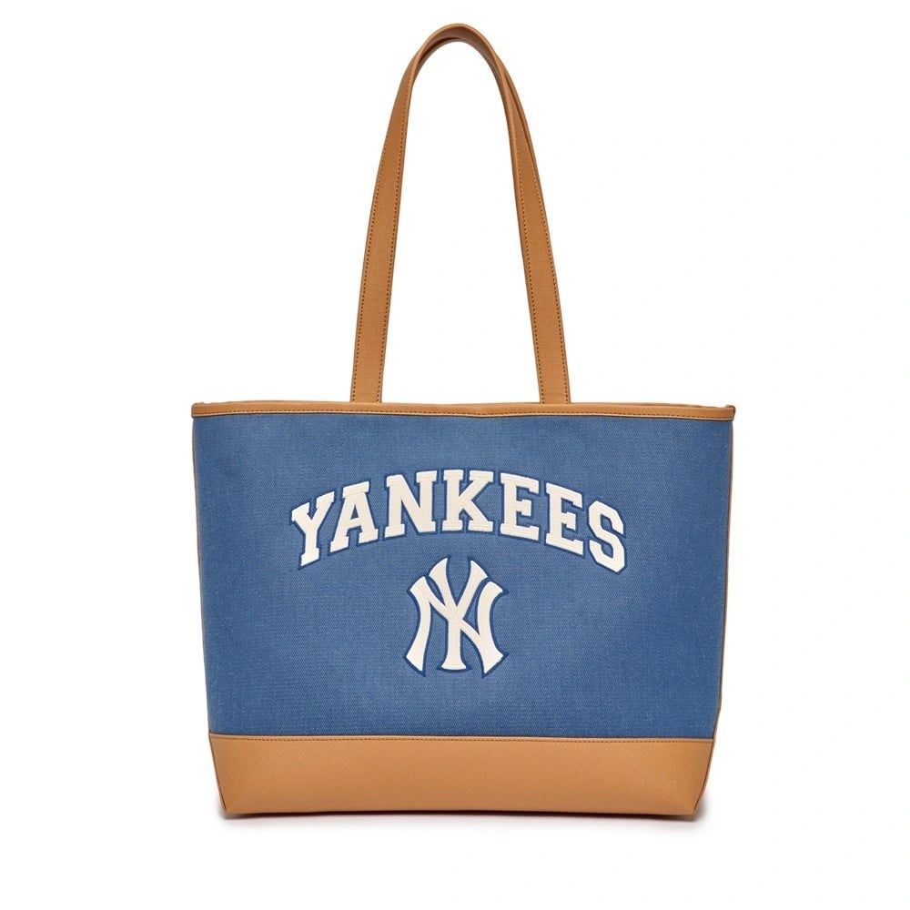 Túi Xách MLB Korea - Varsity Canvas Shopper Bag Ny Yankees Indigo - 3AORL103N-50INS