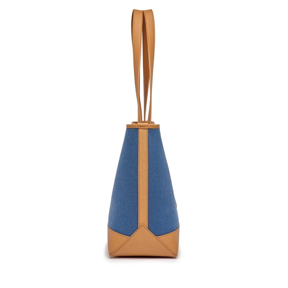 Túi Xách MLB Korea - Varsity Canvas Shopper Bag Ny Yankees Indigo - 3AORL103N-50INS