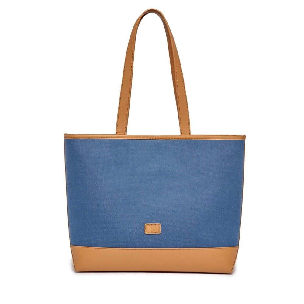 Túi Xách MLB Korea - Varsity Canvas Shopper Bag Ny Yankees Indigo - 3AORL103N-50INS