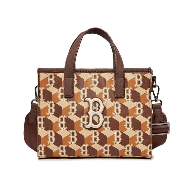  Túi MLB Korea - Cube MONOGRAM S-Tote Bag BOSTON REDSOX - 3AORS022N-43BRD 