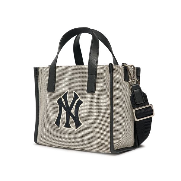  Túi MLB Korea -  Basic Big Logo Canvas Small Tote Bag New York Yankees Black - 3AORS062N-50BKS 