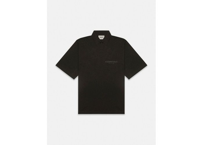 Áo Polo - Fear Of God Essentials - 3D Silicon Applique Boxy Polo - Black