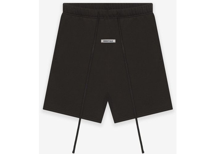 Quần - Fear Of God Essentials - Fleece Shorts Weathered - Black