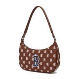  Túi Xách MLB Korea - Classic Monogram Jacquard Hobo Bag Boston Red Sox D.Brown - 3ABQS102N-43BRD 