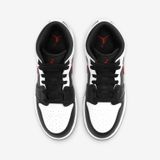  GIÀY NIKE JORDAN 1 MID BLACK CHILE RED WHITE - 554725-075 