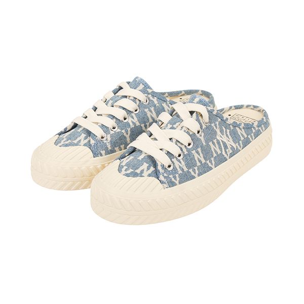  GIÀY MLB - Playball Origin Mule -  Monogram Denim White - 32SHSD111-50U 