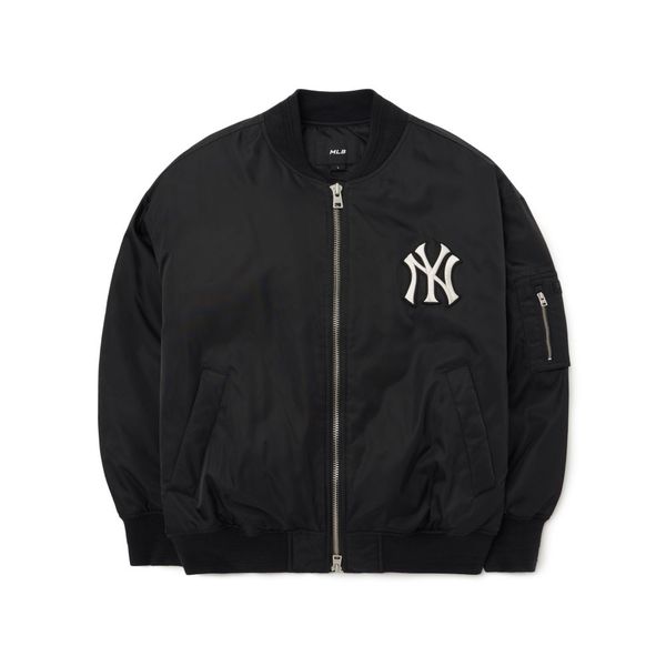  Áo Khoác Bomber MLB - BASIC LOGO WOVEN PADDED BASEBALL JUMPER NEW YORK YANKEES - 3AJPB0124-50BKS 