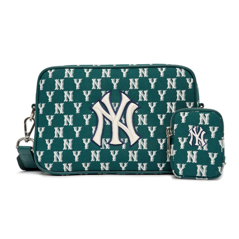  Túi MLB Korea - MONOGRAM DENIM CROSS BAG NEW YORK YANKEES - 3ACRM012N-50GND 