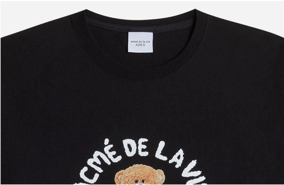 Áo thun - ADLV - Acmé de la vie - BABY FACE TEDDY BEAR (BEAR DOLL) SHORT SLEEVE T-SHIRT BLACK