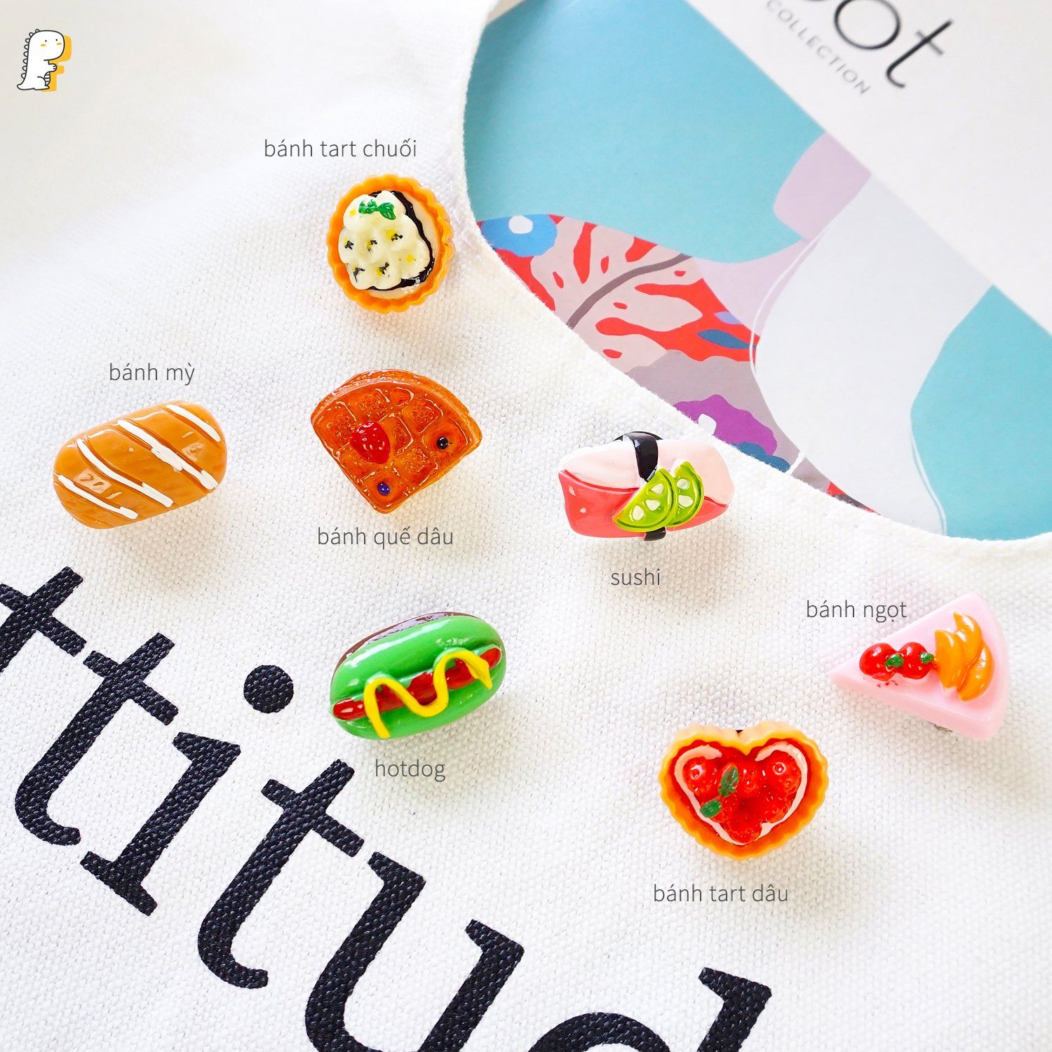 Huy hiệu ghim cài 3D Food
