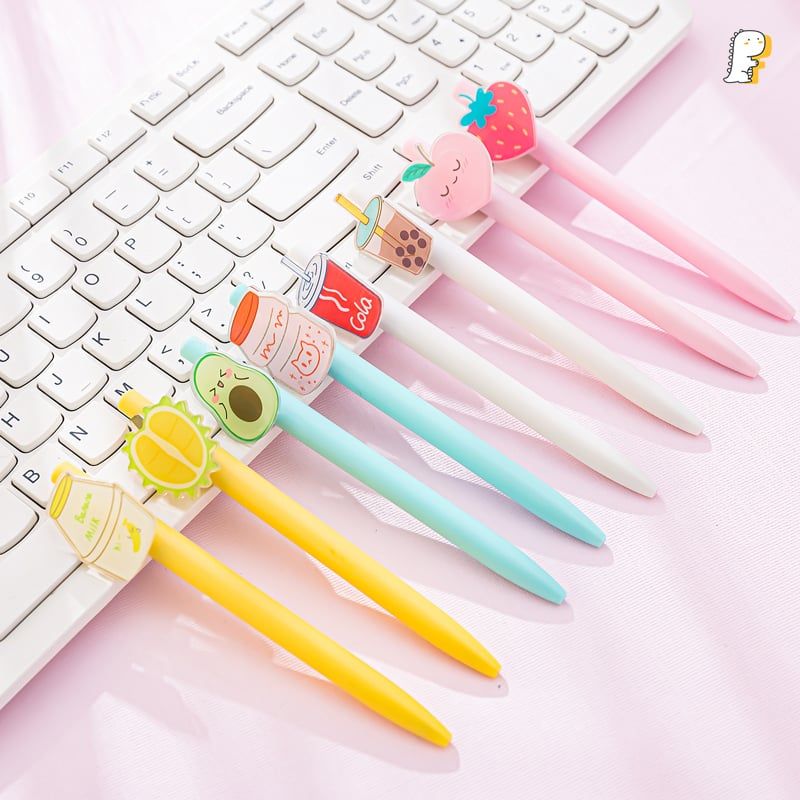 Set 8 bút gel bấm nhiều hình