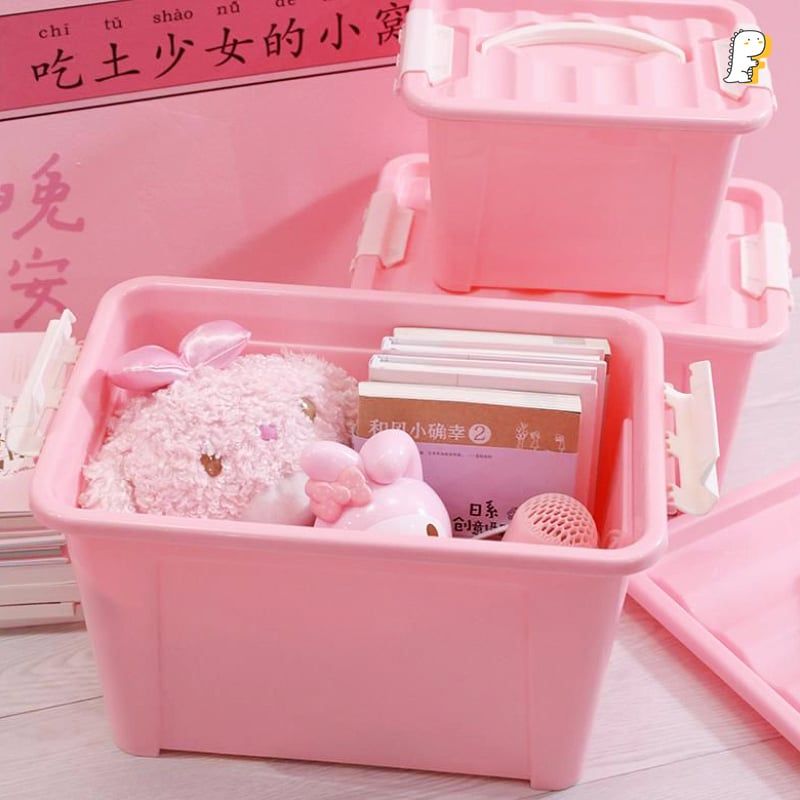 Hộp nhựa đựng đồ đa năng màu hồng