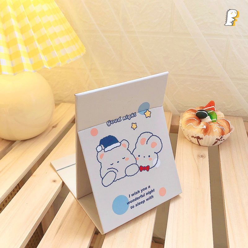 Gương gập để bàn Fluffy Animals
