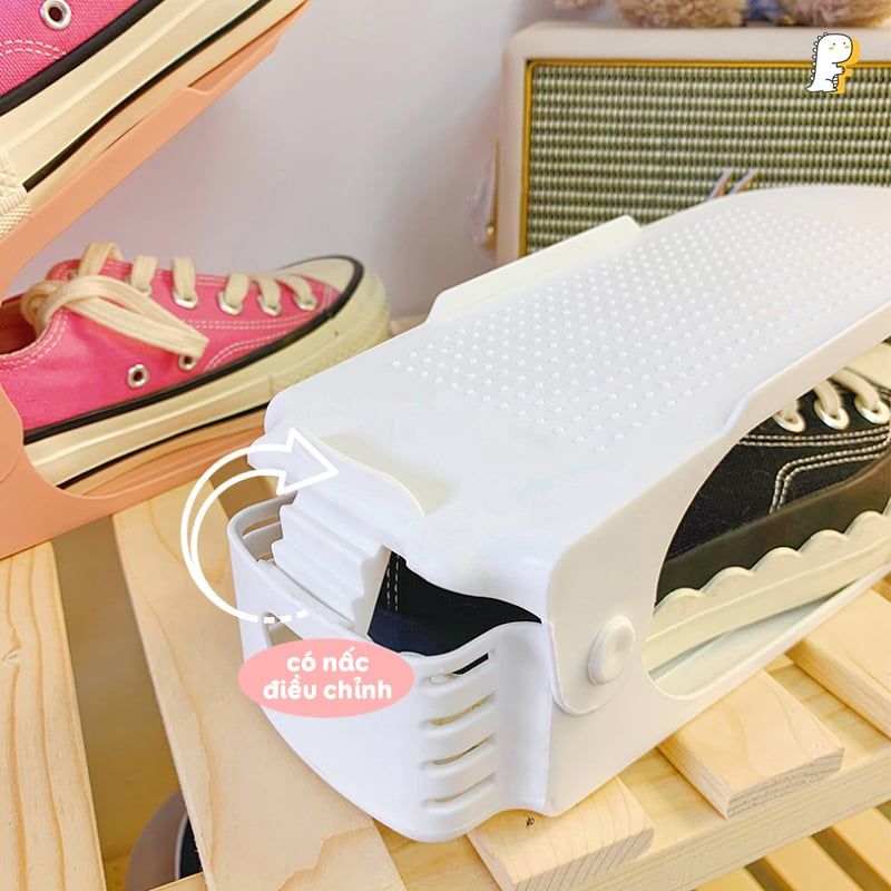 Kệ nhựa xếp giày màu Pastel