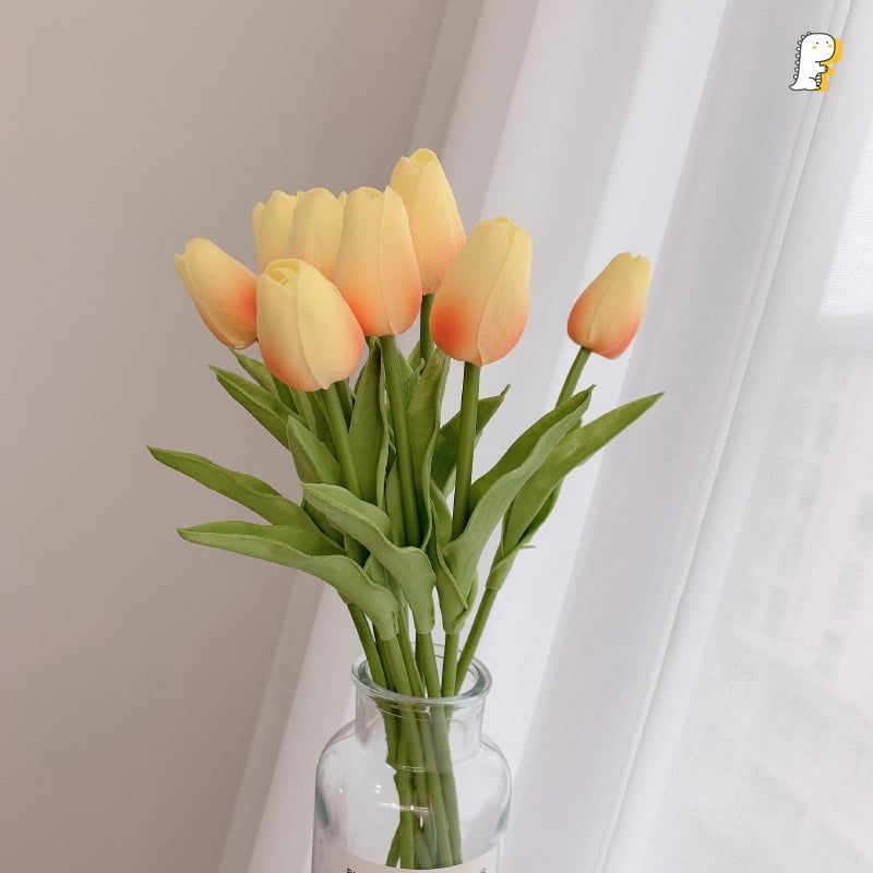 Hoa Tulip lụa trang trí