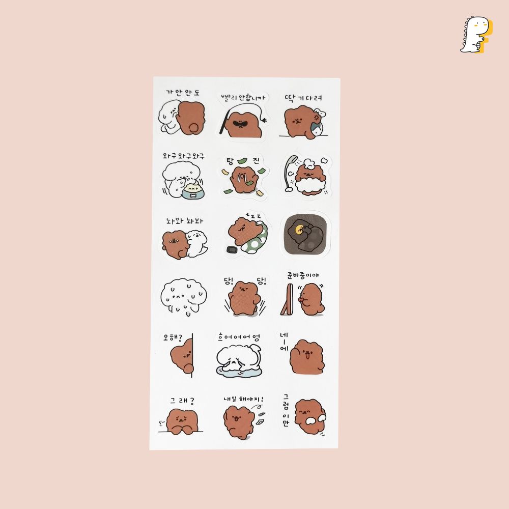 Sticker Gấu nâu korea