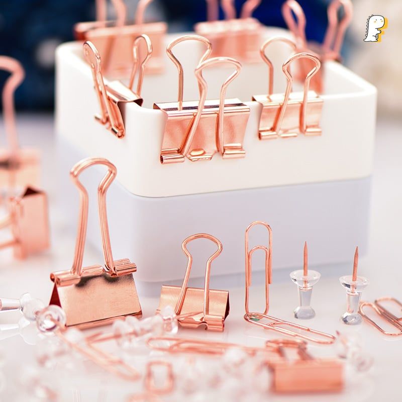 Set kẹp bướm Rose Gold Deli