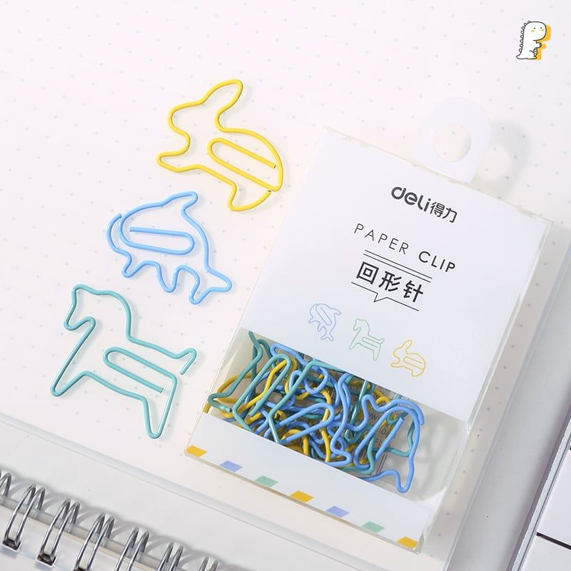 Set ghim giấy hình thú Deli