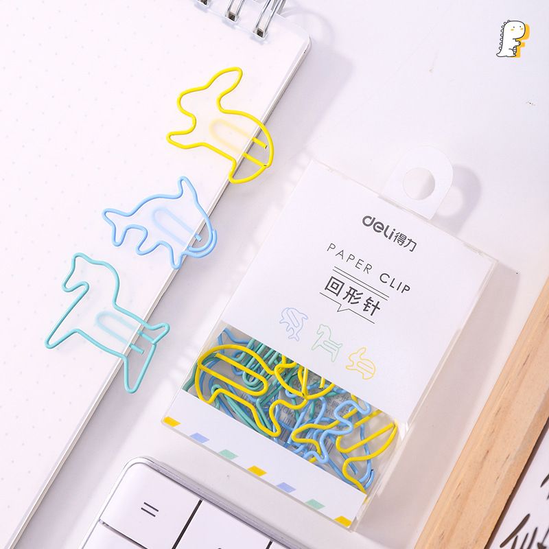 Set ghim giấy hình thú Deli