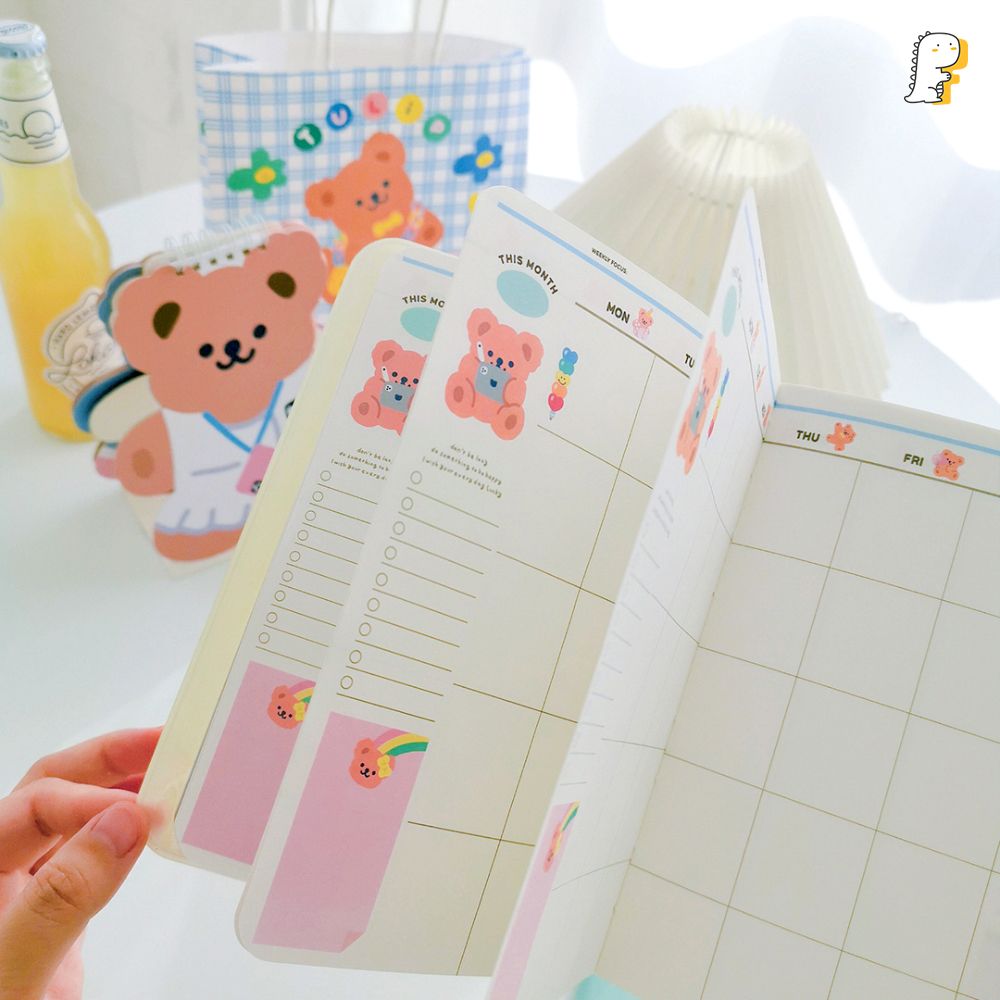 Sổ Schedule Book Cake bear