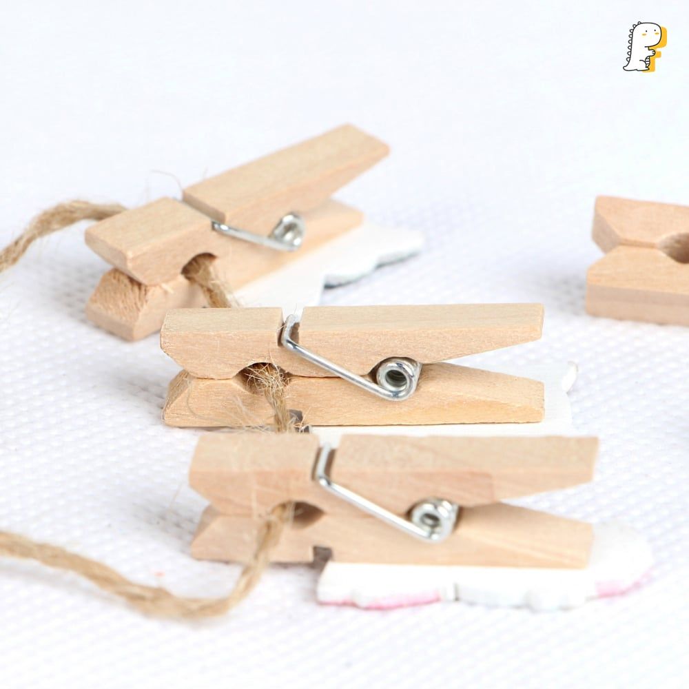 Set kẹp gỗ 10 cái Mèo cầm đàn